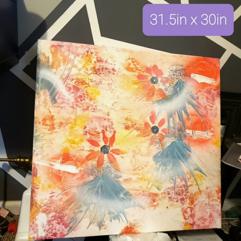 Acrylic abstract art
